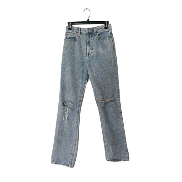 SLVRLAKE Denim London Jeans In Time Worn Distressed busted Knee Size 25 - Picture 3 of 7